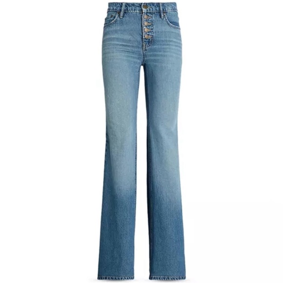 Lauren Ralph Lauren High Rise Flare Jeans blue wash size 10 new with tag - Picture 7 of 14